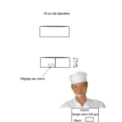 Calot réglable blanc Serge-Cerf Dellier Discount