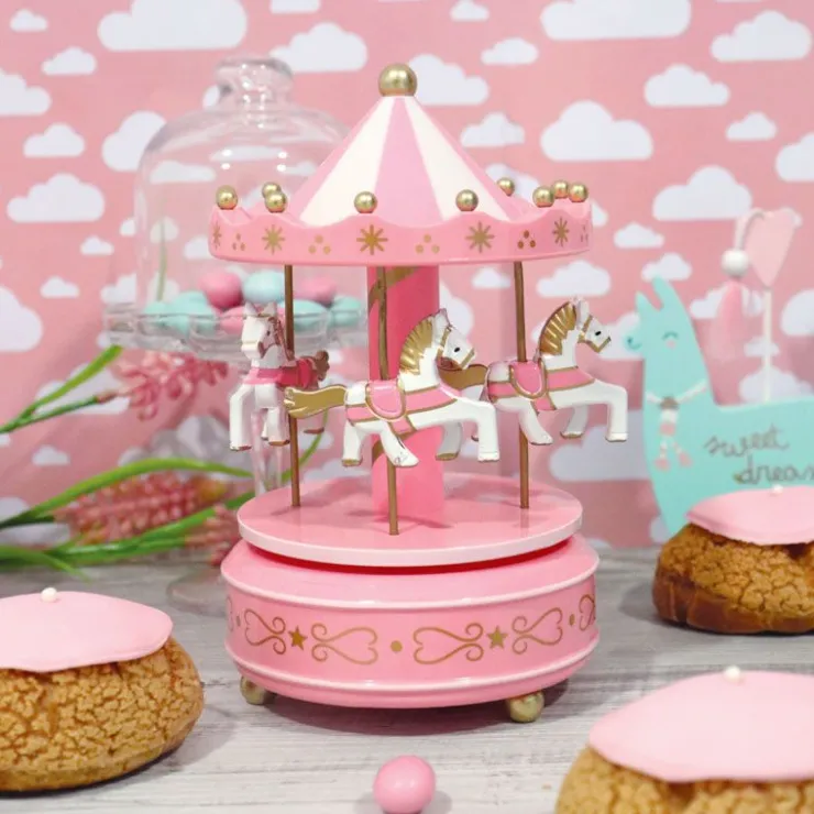 Carrousel musical rose-Cerf Dellier Best