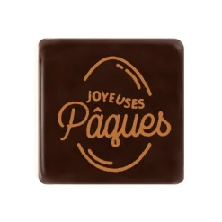 Carrés chocolat "Joyeuses Pâques" 3x3 cm (x 175)-Cerf Dellier Hot