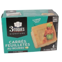 Carrés feuilletés au beurre à garnir (x4)-Cerf Dellier Best