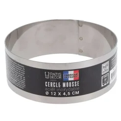 Cercle à mousse inox H 4,5 cm Ø 12 cm-Cerf Dellier Hot