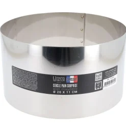 Cercle à pain surprise inox H 11 cm Diam 20 cm-Cerf Dellier Clearance