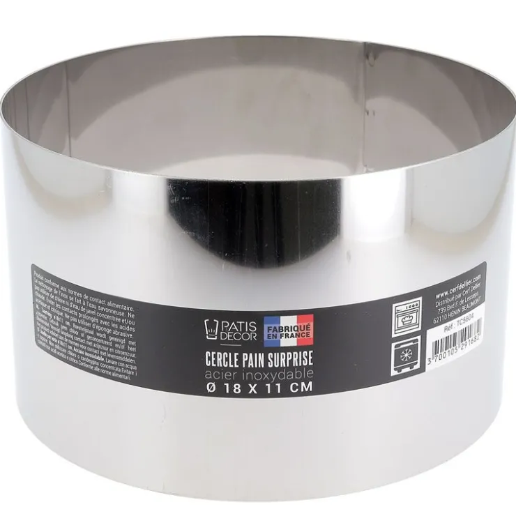 Cercle à pain surprise inox H 11 cm Diam 18 cm-Cerf Dellier Sale