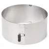 Cercle à pâtisserie extensible avec levier de blocage - hauteur 9 cm - Ø 17 à 30 cm-Cerf Dellier Clearance