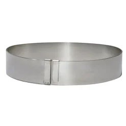 Cercle à pâtisserie extensible inox 18 à 36 cm H 3 cm De Buyer-Cerf Dellier Hot