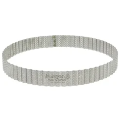 Cercle à tarte cannelé et perforé inox H 3 cm De Buyer-Cerf Dellier Discount