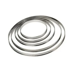 Cercle à tarte inox à bords roulés H 2 cm-Cerf Dellier Discount