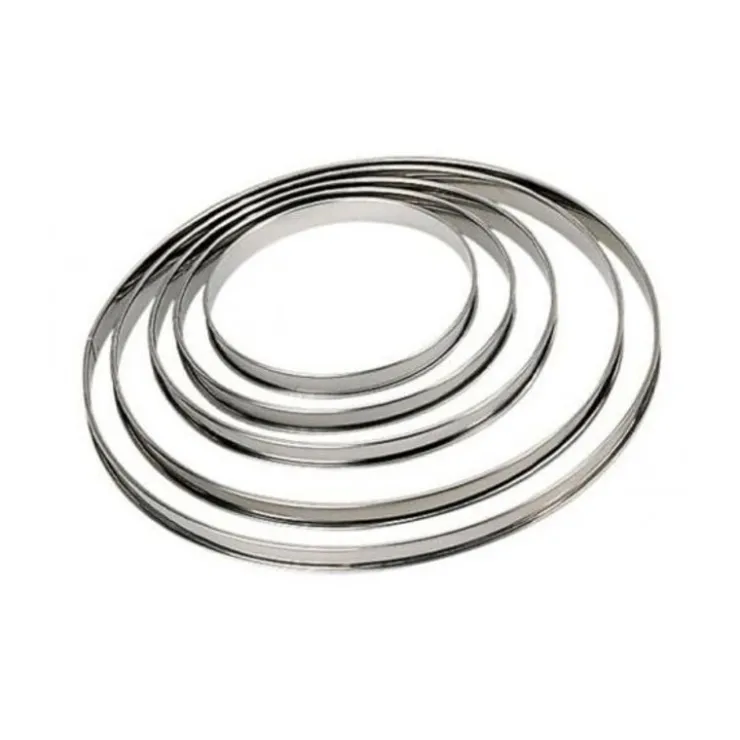 Cercle à tarte inox à bords roulés H 2 cm-Cerf Dellier Discount