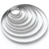 Cercle à tarte perforé à bord droit inox H 2 cm De Buyer-Cerf Dellier