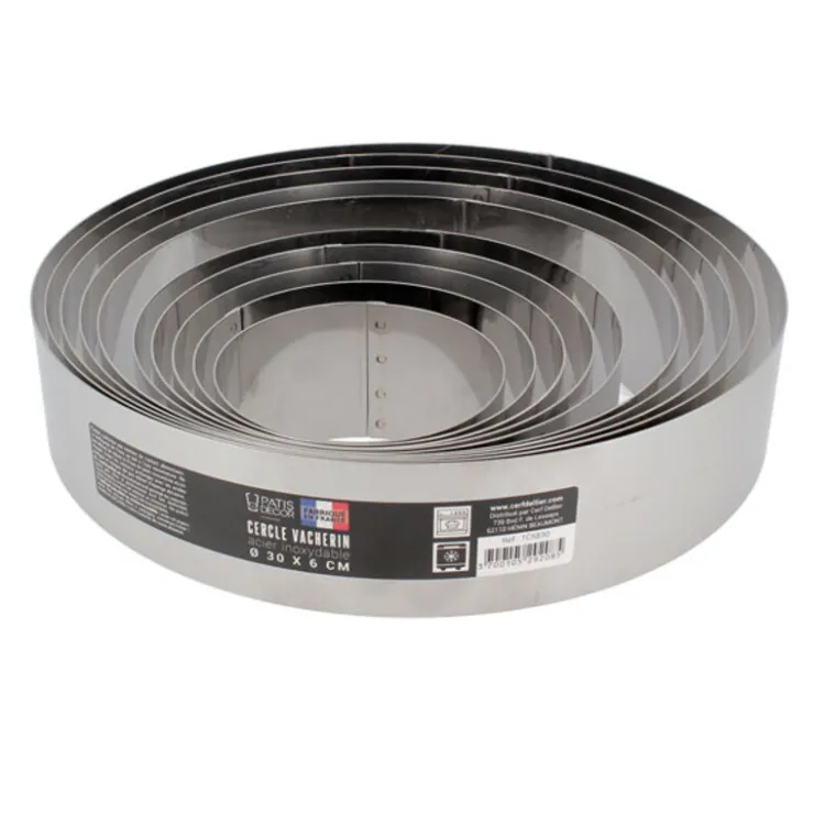 Cercle à vacherin inox H 6 cm Ø 10 cm-Cerf Dellier Online