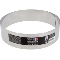 Cercle à vacherin inox H 6 cm Ø 24 cm-Cerf Dellier New