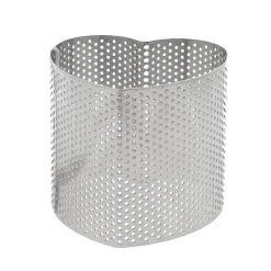 Cercle perforé cœur en acier inoxydable cœur - 8 x 8 cm-Cerf Dellier New