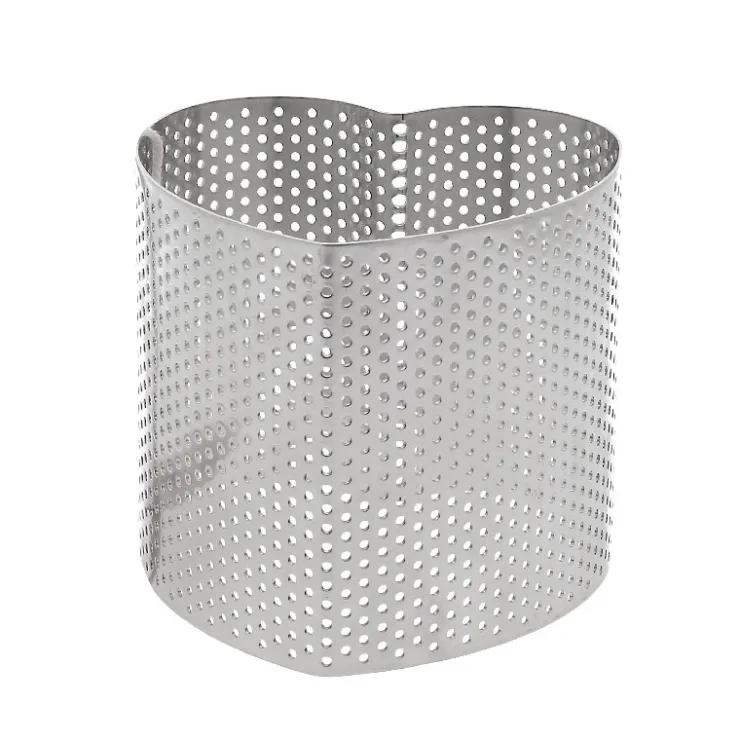 Cercle perforé cœur en acier inoxydable cœur - 8 x 8 cm-Cerf Dellier New