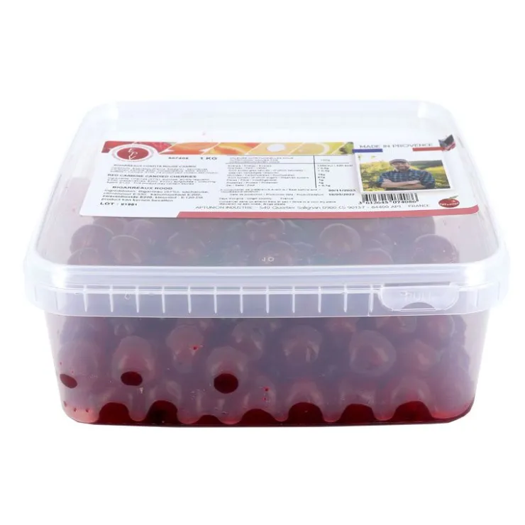 Cerises Bigarreaux confites rouges 1 Kg-Cerf Dellier Outlet