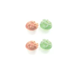 Champignons 3D roses et verts (x100)-Cerf Dellier Sale