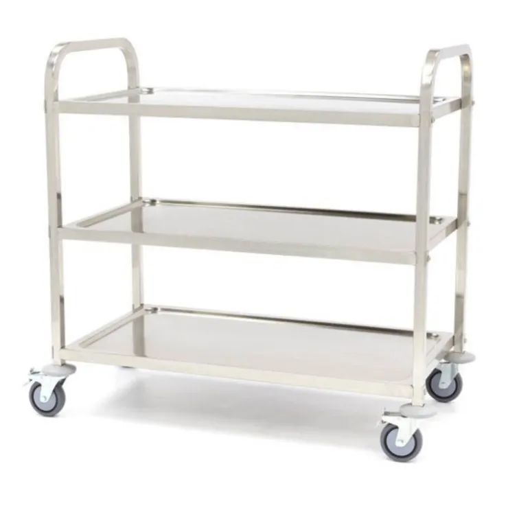 Chariot de Service Inox 3 niveaux-Cerf Dellier New