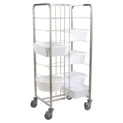 Chariot inox pour 16 bacs à pâtons espacement 18,5 cm-Cerf Dellier Online