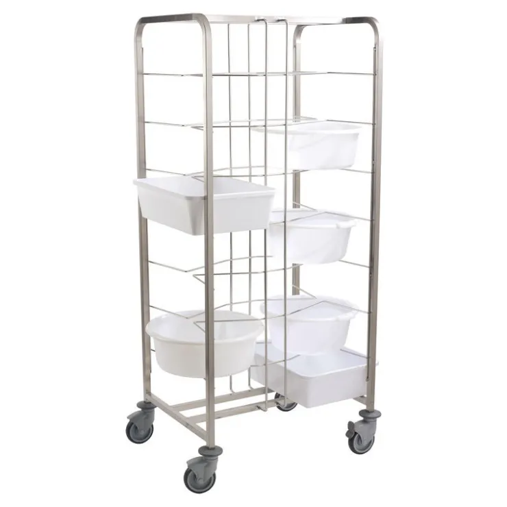 Chariot inox pour 16 bacs à pâtons espacement 18,5 cm-Cerf Dellier Online