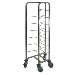 Chariot inox pour 8 bacs à pâtons espacement 18,5 cm-Cerf Dellier New