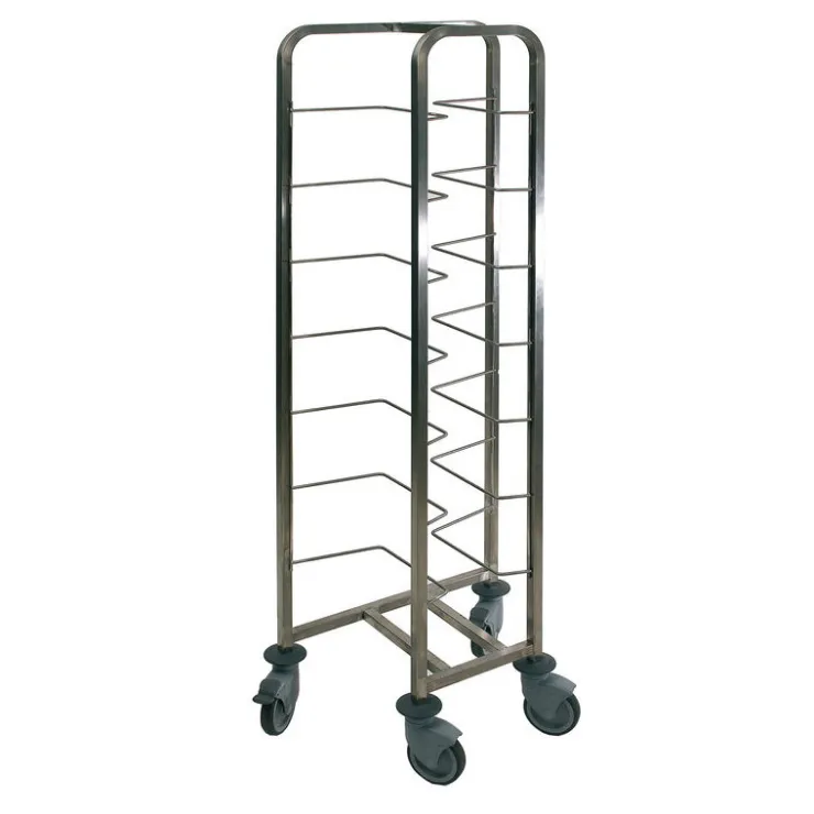 Chariot inox pour 8 bacs à pâtons espacement 18,5 cm-Cerf Dellier New