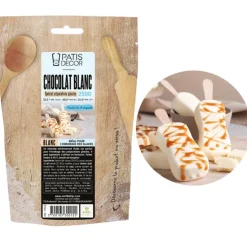 Chocolat blanc spécial préparations glacées Patisdécor 250 g-Cerf Dellier Hot