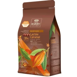 Chocolat de Couverture au Lait Lactée Caramel 31 % 1 kg-Cerf Dellier Online