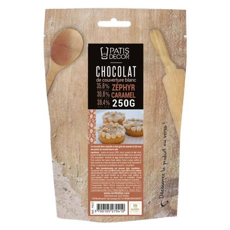 Chocolat de couverture Blanc Zéphyr Caramel-Cerf Dellier Hot