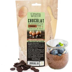 Chocolat de Couverture Noir Evocao 72 % 250 g-Cerf Dellier Outlet