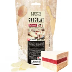 Chocolat de couverture White Nuit Blanche 37 % 250 g-Cerf Dellier Hot