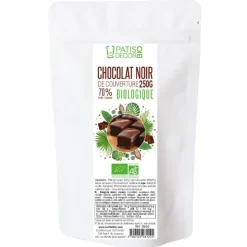 Chocolat Noir Bio de Couverture 71 % 250 g - DDM 07/24-Cerf Dellier Discount