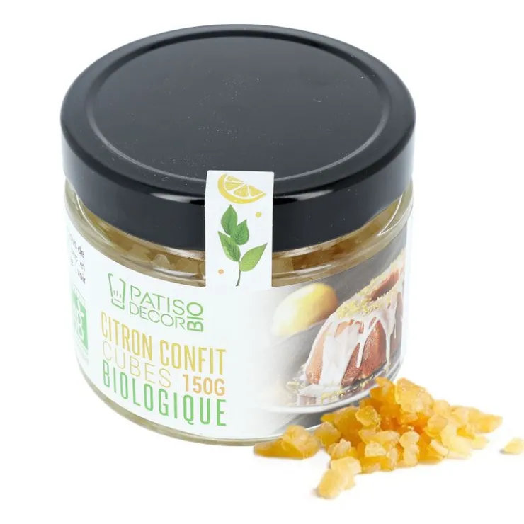 Citrons confits en cubes Bio 150 g - DDM 12/24-Cerf Dellier Online