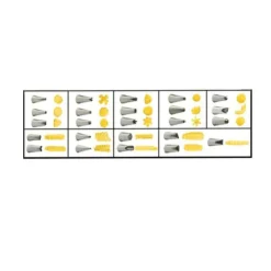 Coffret 24 douilles décors fins inox-Cerf Dellier Online