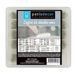 Coffret 26 douilles décors inox-Cerf Dellier Outlet