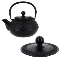 Coffret théière + tasses à points en fer noir - 900 ml-Cerf Dellier Hot