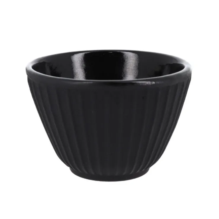 Coffret théière + tasses à rayures en fer noir - 800 ml-Cerf Dellier Hot