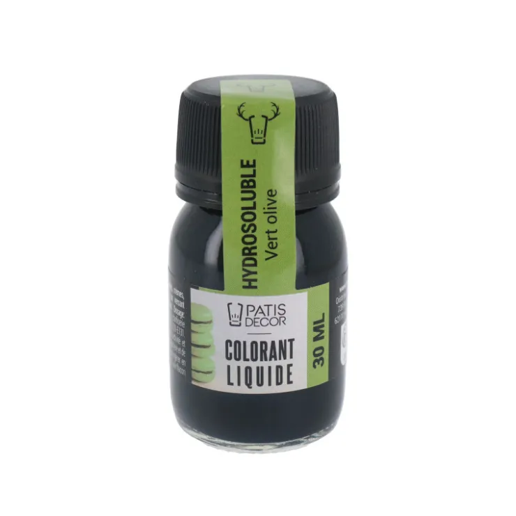 Colorant liquide hydrosoluble vert olive 30 ml-Cerf Dellier Clearance
