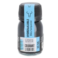 Colorant liquide hydrosoluble bleu turquoise 30 ml-Cerf Dellier Discount