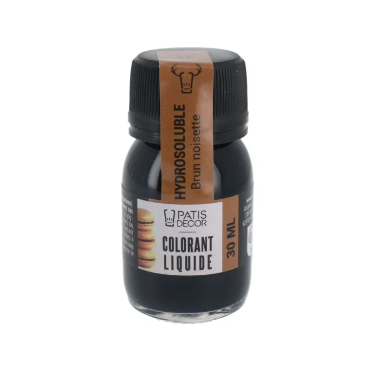 Colorant liquide hydrosoluble brun noisette 30 ml-Cerf Dellier Outlet