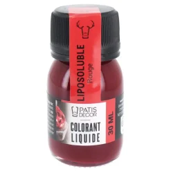 Colorant liquide liposoluble rouge 30 ml-Cerf Dellier New