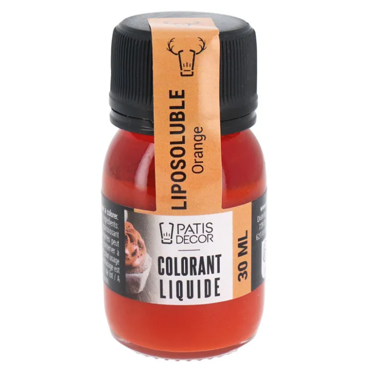 Colorant liquide liposoluble orange 30 ml-Cerf Dellier Online