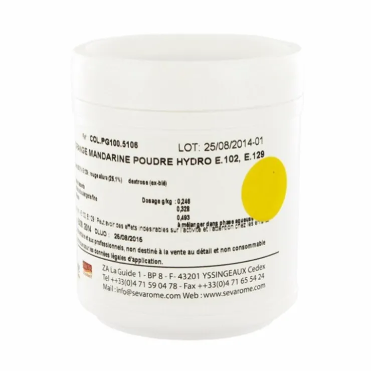Colorant poudre alimentaire Mandarine 100 g-Cerf Dellier Sale