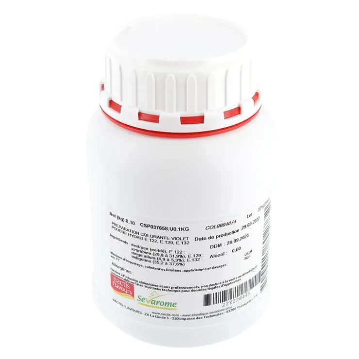 Colorant poudre alimentaire Violet 100 g-Cerf Dellier New