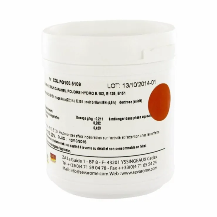 Colorant poudre alimentaire Caramel 100 g-Cerf Dellier New