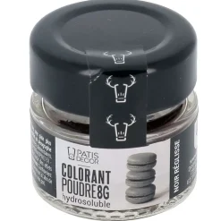 Colorant poudre hydrosoluble noir réglisse 8 g-Cerf Dellier