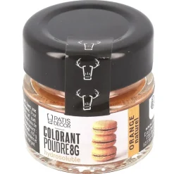 Colorant poudre hydrosoluble orange naturel 8 g-Cerf Dellier Discount