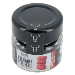 Colorant poudre hydrosoluble rouge carmin naturel 8 g-Cerf Dellier Hot