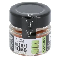 Colorant poudre hydrosoluble vert pistache 8 g-Cerf Dellier Best