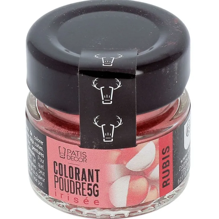 Colorant poudre irisé rouge rubis 5 g-Cerf Dellier Discount