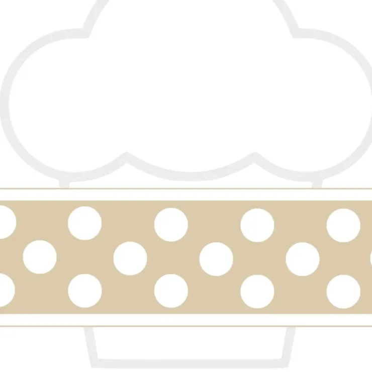 Contour de gâteau individuel crème pois blancs 45 mm (10 m)-Cerf Dellier Clearance