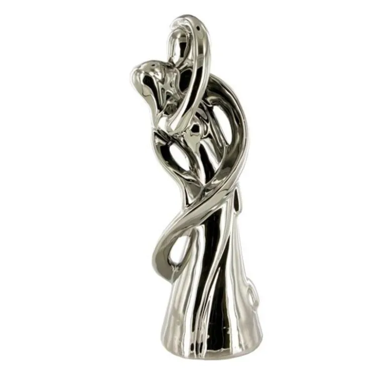 Couple de mariés argent enlacés 28,5 cm-Cerf Dellier Outlet